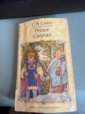 C.S. Lewis "Prince Caspian" Paperback - Cream Cover with Color Illustration